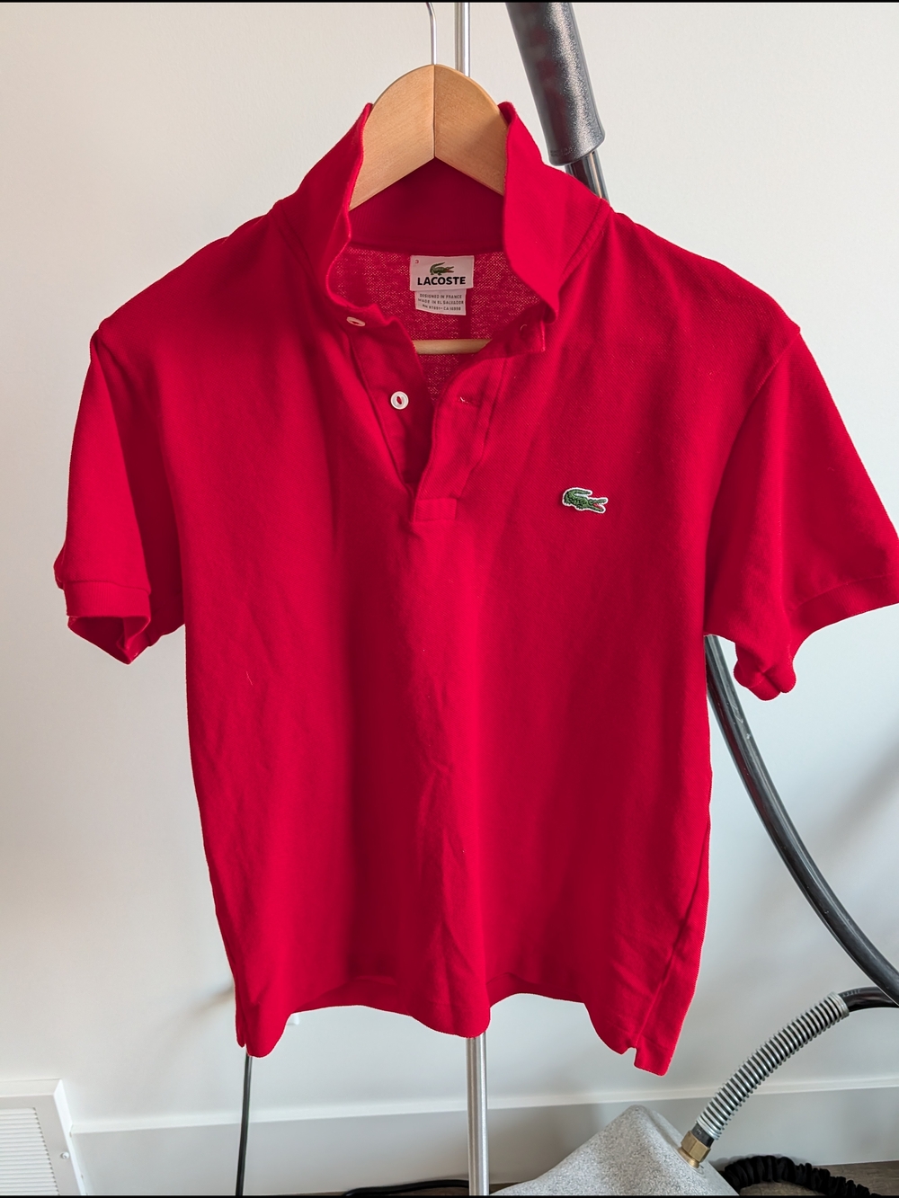 Lacoste Classic Red Polo with Crocodile Logo